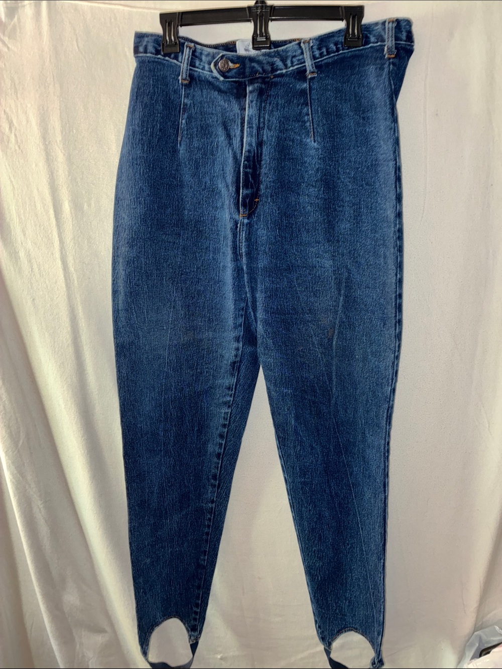 Cap Ferrat Vintage High Waist Dark Blue Stirrup Jeans
